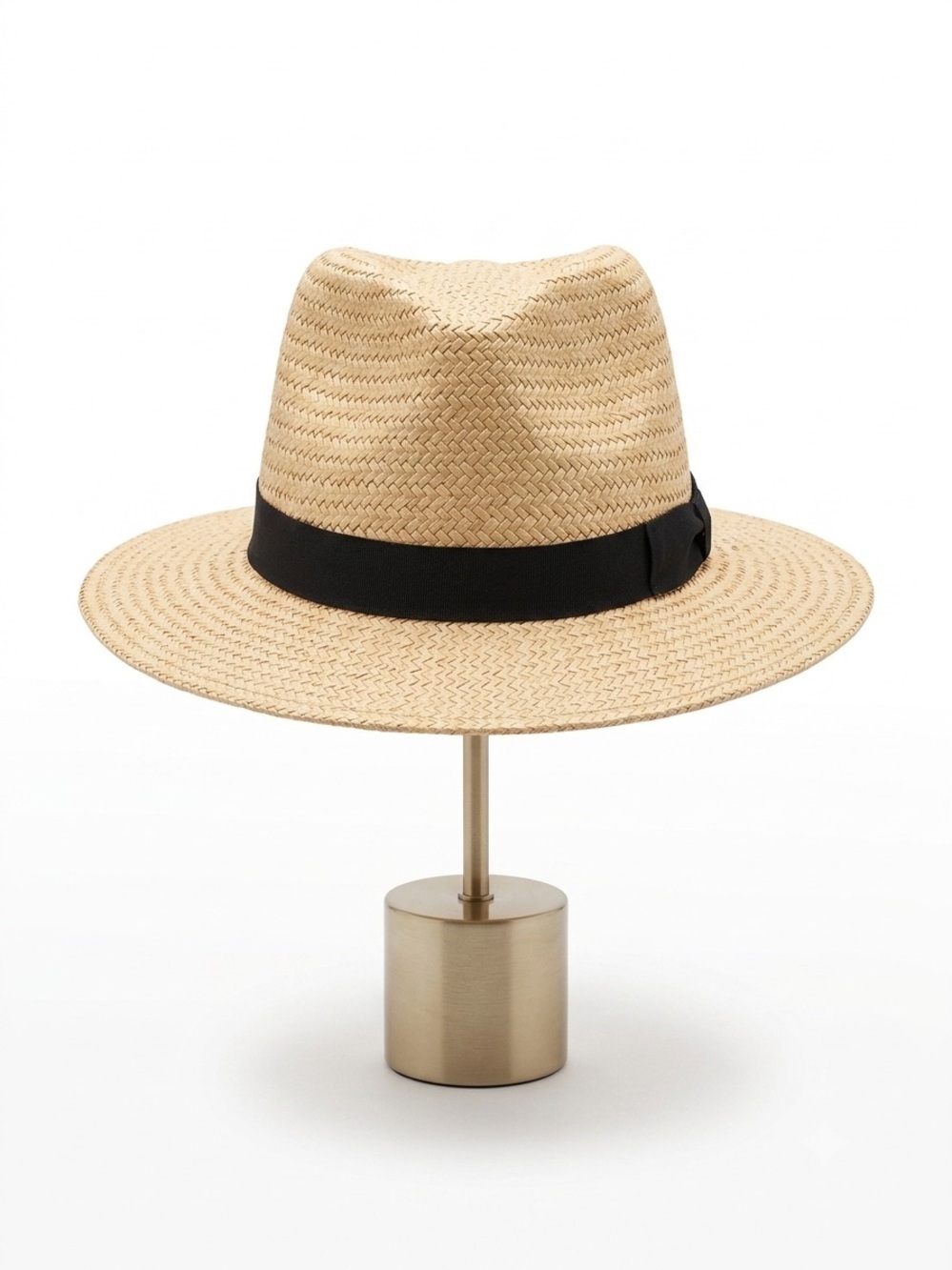 Auxiliary by anthropology Natural Straw Fedora with Black Band